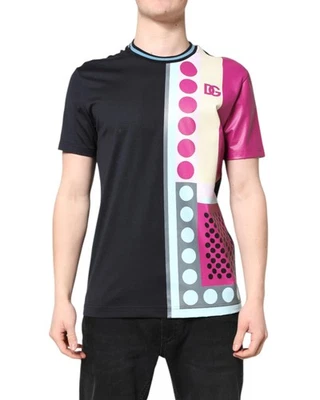 Preloved dolce & gabbana Geometric Print Short Sleeve TShirt Men Multicolor - Imagem 1 de 4
