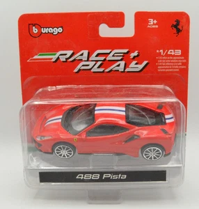 Burago Race and Play Red 488 Pista 1/43 - Bild 1 von 4