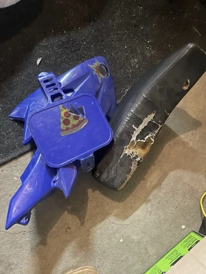 Kit de plástico com assento preto para CRF50 XR50 chinês 50cc 70cc 90cc Dirt Pit Bike - Imagem 1 de 4