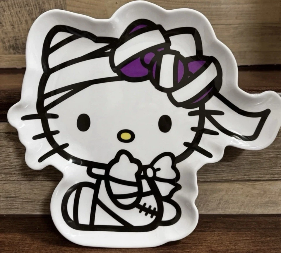 Platos de fiesta de plástico Hello Kitty 3 piezas momia de Halloween - melamina Foto 1 de 1