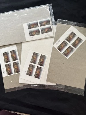 4 Plate Blocks of 4 - 60¢ air mail stamps.  Still In Sealed Plastic Wrap C138 - Image 1 of 4