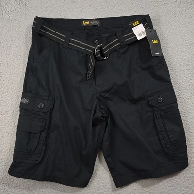 Pantalones Cortos Carga LEE Para Hombres 34 Negro Cinturón Ripstop Trabajo Elastizado Senderismo Flexible Utilidad Nuevos con Etiquetas Foto 1 de 4