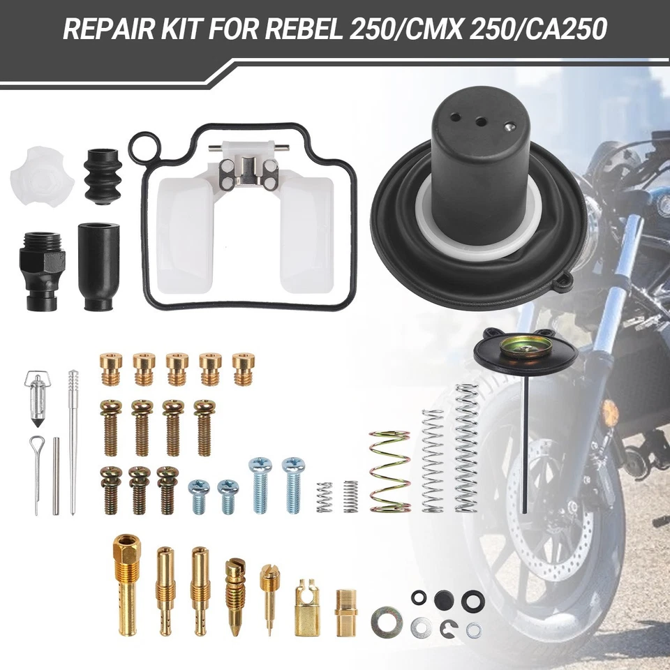 Kit de reparo de carburador para Honda 1985-2016 versão Rebel 250/CMX 250/CA250 - Imagem 1 de 4