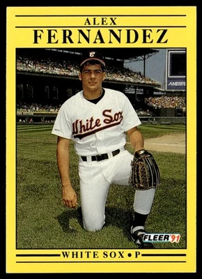 1991 Fleer Alex Fernandez Chicago White Sox #117 - Imagem 1 de 2
