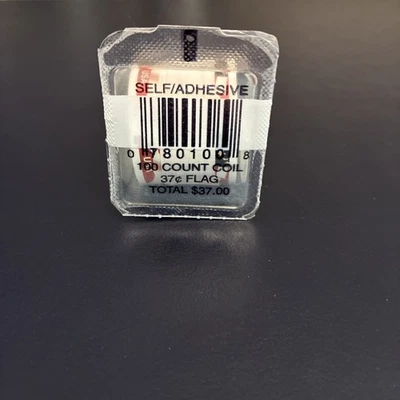 37c Flag Stamps Coil Of 100 Brand New In Original USPS Packaging Scott 3633 - Image 1 of 3