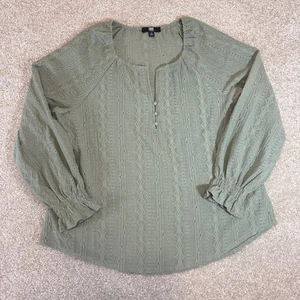 Frye Damen Größe S Oberteil Bluse Grün Langarm Rautenmuster Freizeit Pullover - Bild 1 von 6