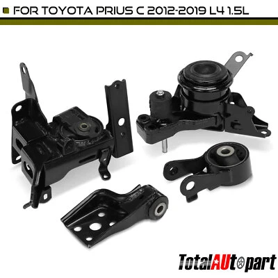 Soporte de motor y transmisión 4 piezas para Toyota Prius C 2012 2013 2014-2019 L4 1,5 L Foto 1 de 4
