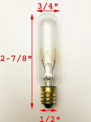 TUNGSRAM Light Bulb 15 Watts T6 Candelabra Base E12 15W 145V Clear - Image 1 of 4