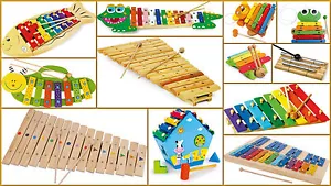 Xylophones wooden childrens musical instruments kids music xylophone learn NEW - Picture 1 of 12