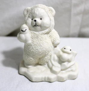 Dept 56 Snowbabies Baby Bear w/Penguin Figurine - Picture 1 of 3