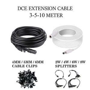 VERLÄNGERUNGSKABEL FÜR AC/DC 5V 9V 12V NETZTEIL ADAPTER 5,5X2.1 SPITZENGRÖSSE - Bild 1 von 24