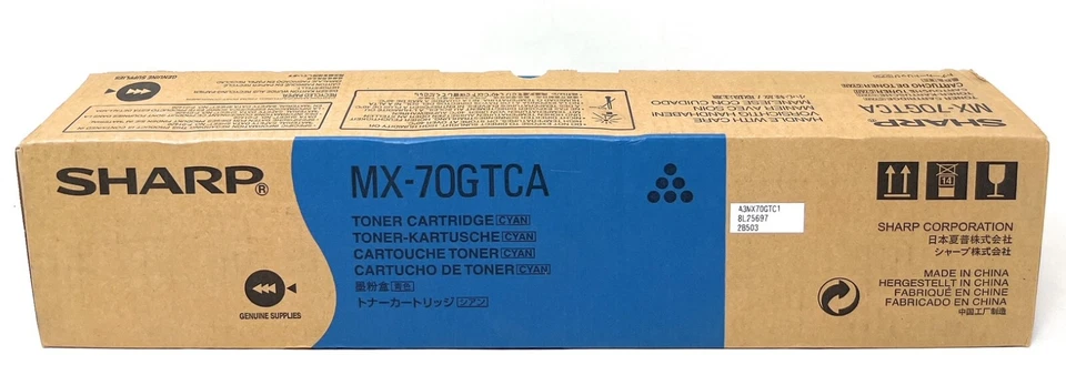 Sharp MX-70GTCA Tóner Original Cian MX-5500/MX-6200/MX-7000 Serie [ B Box ] - Imagen 1 de 1