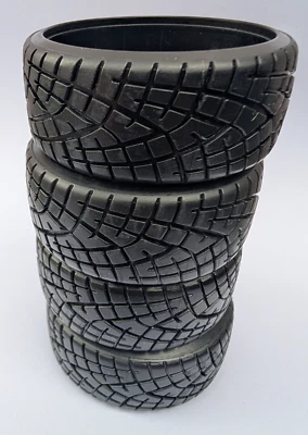 CORRECT MODEL RC Car Drift Cross Tires Tyres 1/10 fit 26mm rims x 4 set fits Tamiya