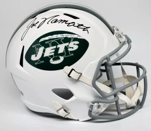 Joe Namath Autographed Signed New York Jets Full Size Replica Helmet Beckett - Picture 1 of 3