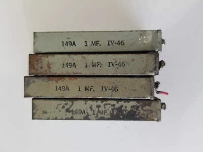 Condensador Condensador Western Electric 149A De Colección 1 MF Lote de 4 Probado 3 Bueno Foto 1 de 4