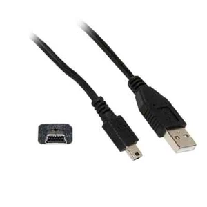 3ft Mini USB 2.0 Cable Black Type A Male to 5 Pin Mini-B Male Cable Cord - Picture 1 of 1