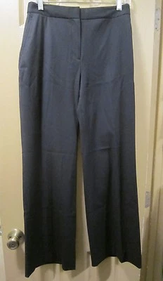 SZ 8 ELIE TAHARI WOMENS BLUE WOOL BLEND PANTS, SIDE POCKETS, 28.5" INSEAM, EUC - Image 1 of 4