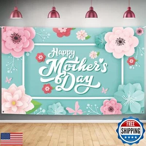 KatchOn, Happy Mother's Day Banner - 72x44 Inch, Pastel Teal | Mothers Day De - Picture 1 of 5