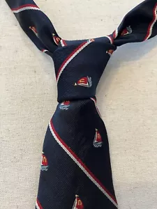 Corbata de Seda Robert Talbott Nordstrom Velero Corpcore Negocios Preppy Carrera - Imagen 1 de 6