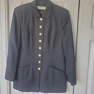 Abrigo de lana para mujer Amanda Smith Preppy Academia femenino talla 12 negro - Imagen 1 de 15