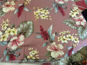 vintage 1997 Hawaiian barkcloth fabric 2 yds 45" Trendtex Fabrics Ltd - Picture 1 of 4