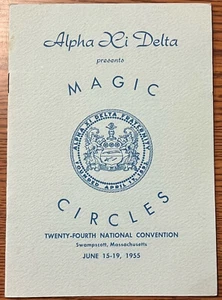 Alpha Xi Delta Magic Circles 24th National Convention 1955 Swampscot, MA Booklet - Picture 1 of 2