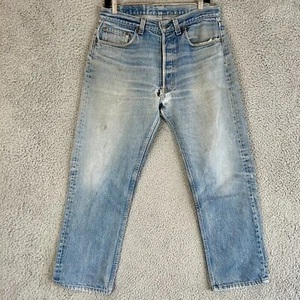 Vintage 70s Levi’s 501 Button Fly Jeans 31x27 Denim Red Line - Picture 1 of 9