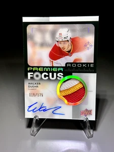 2023-24 UD Premier Focus Rookie Auto Patch Card /175 Walker Duehr - 4 colour - Bild 1 von 2