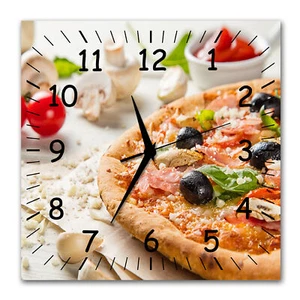 BM Wanduhr 30 cm x 30 cm leises Uhrwerk Funkuhrwerk Küchenuhr Food 9299-1a SZ - Bild 1 von 3