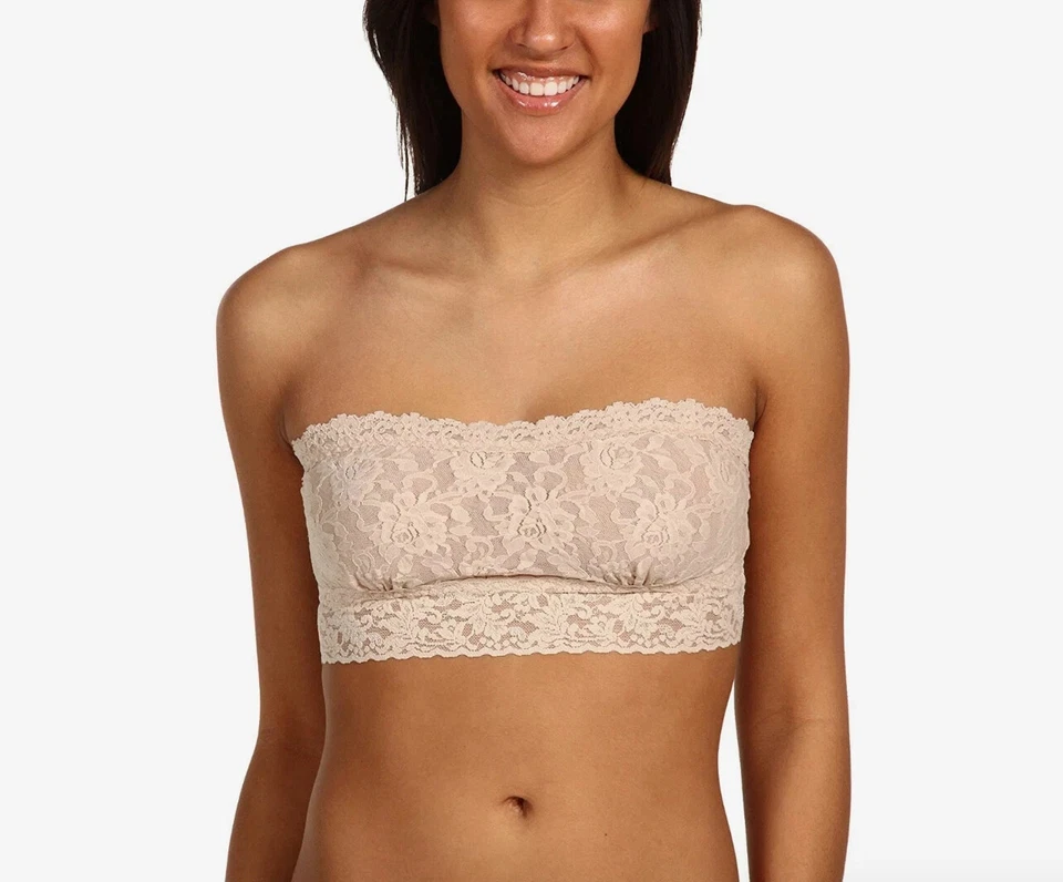 Sujetador bandeau forrado de encaje talla grande Hanky Panky Signature L112134 para mujer Foto 1 de 1