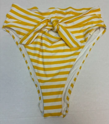 BONDOS DE BAÑO AMERICAN EAGLE AERIE RAYAS AMARILLAS Y BLANCAS NUEVOS CON ETIQUETAS Foto 1 de 2