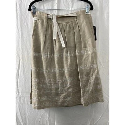 Nic & Zoe женщин размер 8 юбка линия молнии двойной взять льняной смеси карманы Gorpcore - Изображение 1 из 4