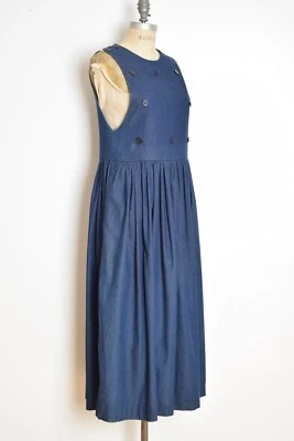 Vestido vaquero vintage años 90 denim babydoll jumper midi grunge sol vestido S M Foto 1 de 4