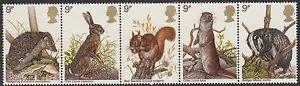 GB SG 1039-1043 MNH MINT STAMP SET 1977 British Wildlife Strip - Picture 1 of 1