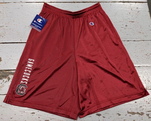 Men's SOUTH CAROLINA GAMECOCKS Champion Burgundy Athletic Shorts, Medium - NWT Cover
