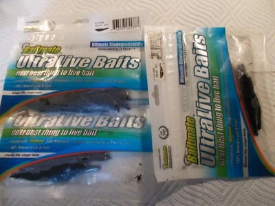 "3 paquetes de cebos Baitmate Ultralive 3,5"" sanguijuela nuevos en paquete sellados se envía gratis" Foto 1 de 3