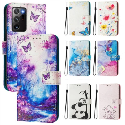 18 Pattern PU Leather Wallet Case Phone Case Cover for Samsung S9 S7 S8 Note 20 - Image 1 of 4