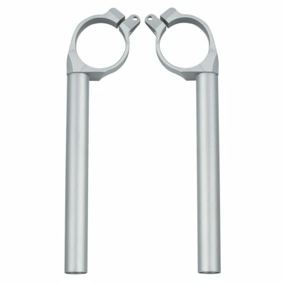 Silver 50mm Clip On Handle Bar Fit For Yamaha YZF R6 YZFR6 YZF-R6 2006-2016 15 - Image 1 of 4