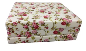 Camas de espuma triple Shikibuton, tapetes plegables, cojines, asientos 3x27x75, blanco rosa - Imagen 1 de 4