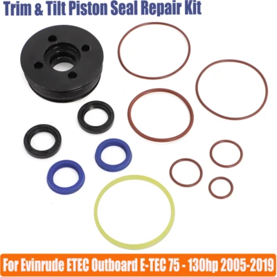 For Evinrude Etec E-Tec Trim Tilt Seal Kit 5008985 W End Cap 75-130hp 2005-2019 - Image 1 of 4