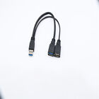 USB 3.0-Stecker auf 2 USB-Buchse Daten-Hub-Netzteil Y-Splitter-Ladekabel