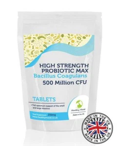 Probióticos Bacillus Coagulans 500 ml de UFC 250 mg tabletas estado de ánimo saludable - Imagen 1 de 12
