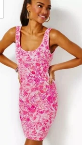 Lilly Pulitzer XXL Newberri Tank Dress. Peony Pink, Seaside Scene.NWT - Picture 1 of 4