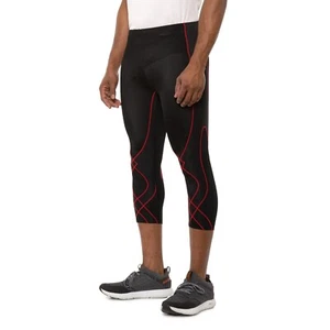 CW-X Uomo Stabilyx Supporto Articolazioni 3/4 Compressione Stretto Nero/Rosso Large Nuovo con etichette - Foto 1 di 3