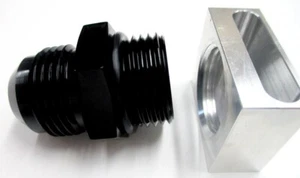 Deflector de vacío 12 AN sin soldadura/bomba de vacío de carreras pulido negro anodizado aluminio - Imagen 1 de 7