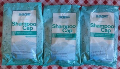 Sage Premoistened Cleansing Disposable Shampoo Cap Rinse Free Clean 1ct, 3 Pack - Image 1 of 4