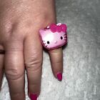 Hello Kitty SANRIO Keepsake Ring Pink Adorable Small Size Maybe 5/6 Collectible