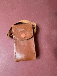 Vintage "Taron" Brown Leather  Snap Flap Closure Case, With Straps & Belt Slats - Picture 1 of 9