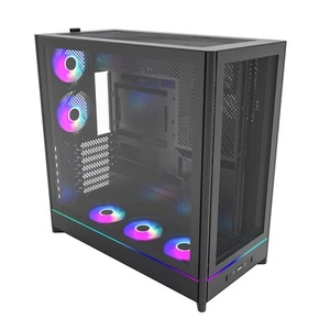 MONTECH HS01 PRO High-Airflow ATX Mid-Tower PC Gaming Case HS01PB Black - Bild 1 von 9