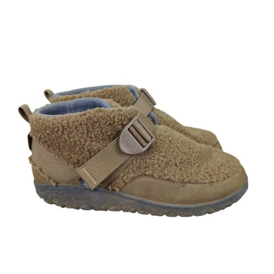 Zapato botín Chaco Ramble Fluff Puff niños acogedor campamento marrón polar correa sherpa 6 Foto 1 de 4